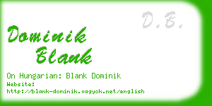 dominik blank business card